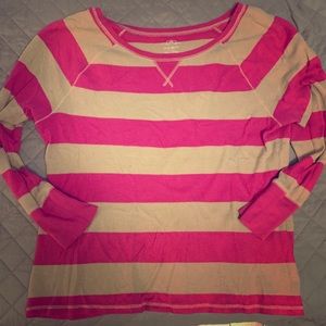 Long sleeve striped Henley